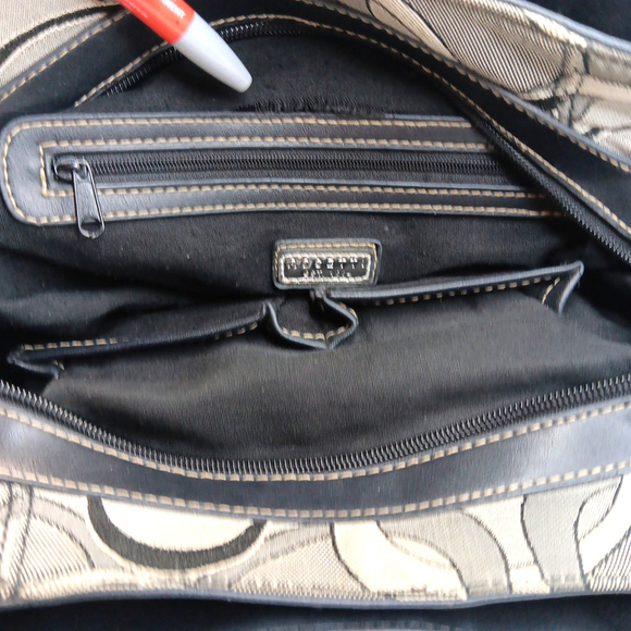 Vintage Rosetti Multi Compartment Satchel Swing Too Handle Handbag See Descrip. - Picture 10 of 16